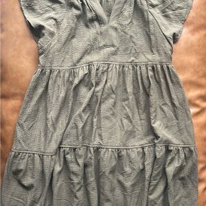 Calvin Klein Olive Ruffled Dress Size 6